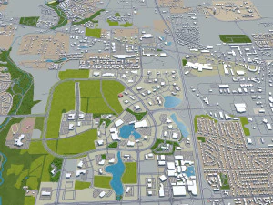 huntsville city alabama usa 50km 3D Model