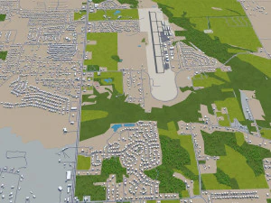 huntsville city alabama usa 50km 3D Model