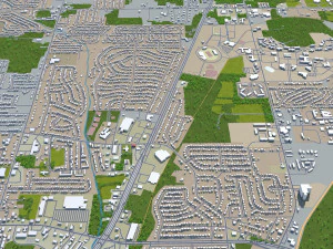 huntsville city alabama usa 50km 3D Model