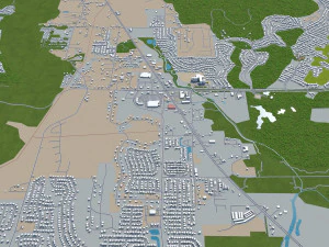 huntsville city alabama usa 50km 3D Model
