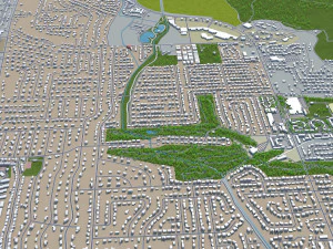 huntsville city alabama usa 50km 3D Model