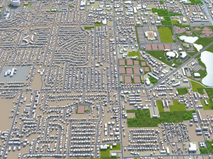 huntsville city alabama usa 50km Modelo 3D