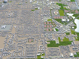huntsville city alabama usa 50km 3D Model