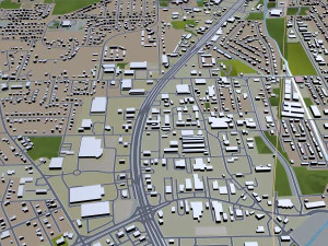 huntsville city alabama usa 50km 3D Model