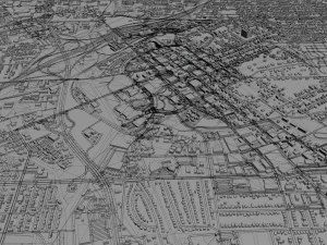 huntsville city alabama usa 50km 3D Model