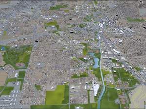 huntsville city alabama usa 50km 3D Model