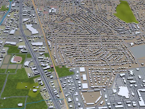 huntsville city alabama usa 50km 3D Model