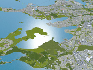 iceland city 1400km 3D 模型