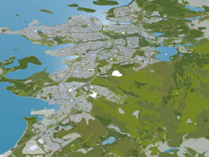 iceland city 1400km 3D Model