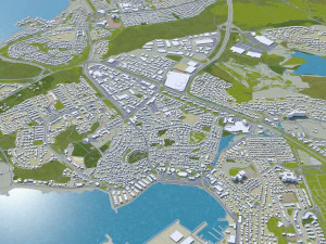 iceland city 1400km 3D Model