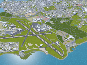 iceland city 1400km 3D 模型
