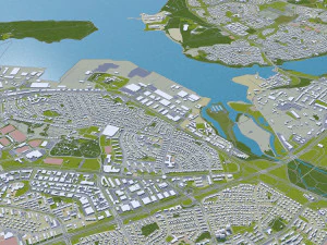 iceland city 1400km 3D Model