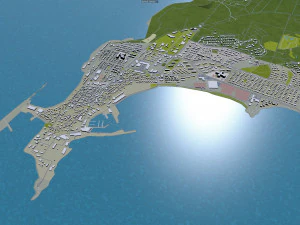 iceland city 1400km 3D Model