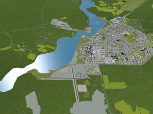 iceland city 1400km 3D Model