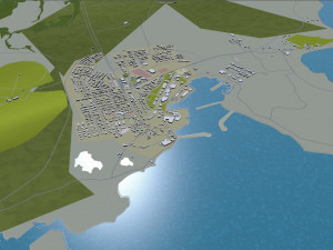 iceland city 1400km 3D 模型