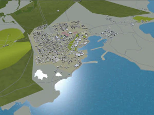iceland city 1400km 3D Model