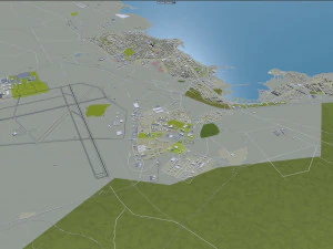 iceland city 1400km 3D Model
