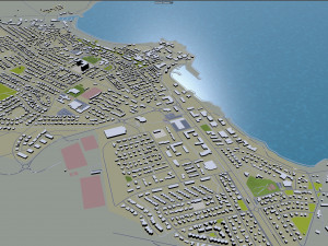 iceland city 1400km 3D 模型