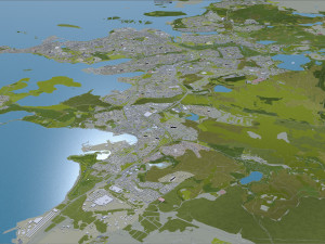 iceland city 1400km 3D 模型