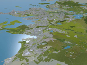 iceland city 1400km 3D Model