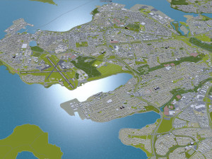 iceland city 1400km 3D 模型