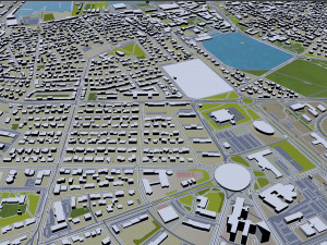 iceland city 1400km 3D 模型
