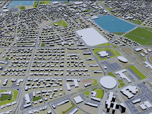 iceland city 1400km 3D Model