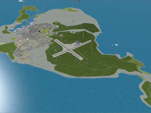 iceland city 1400km 3D Model
