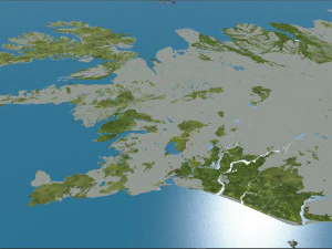 iceland city 1400km 3D Model