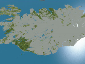 iceland city 1400km 3D 模型