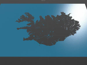 iceland city 1400km 3D Model