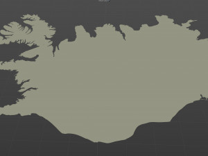 iceland city 1400km 3D 模型