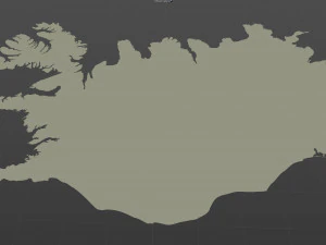 iceland city 1400km 3D Model