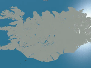 iceland city 1400km 3D Model