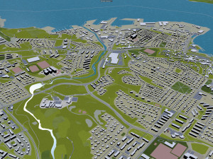 iceland city 1400km 3D 模型