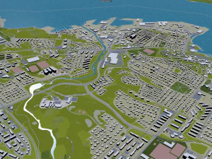 iceland city 1400km 3D Model