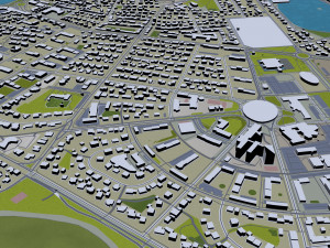 iceland city 1400km 3D 模型
