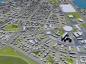 iceland city 1400km 3D Model