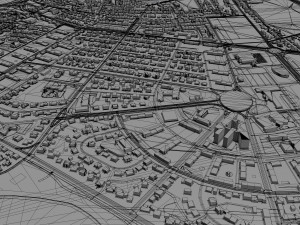 iceland city 1400km 3D 模型