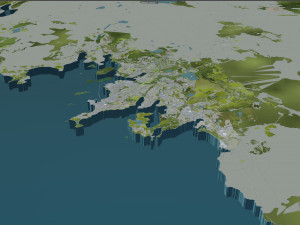 iceland city 1400km 3D 模型