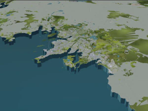 iceland city 1400km 3D Model