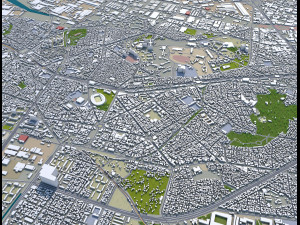 incheon city south korea 100km 3D 모델