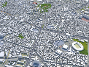 incheon city south korea 100km 3D 모델