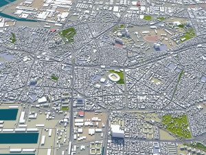 incheon city south korea 100km 3D 모델