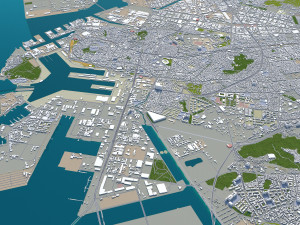 incheon city south korea 100km 3D 모델