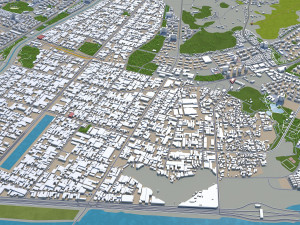 incheon city south korea 100km 3D 모델
