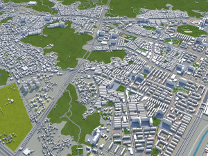 incheon city south korea 100km 3D 모델