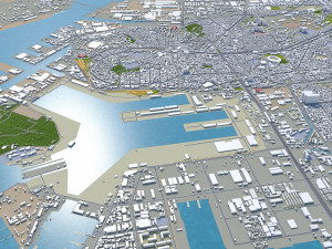 incheon city south korea 100km 3D 모델