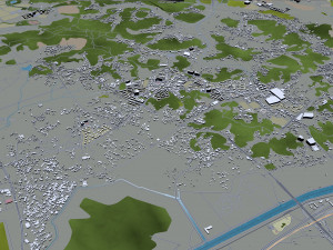 incheon city south korea 100km 3D 모델