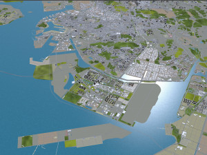incheon city south korea 100km 3D 모델